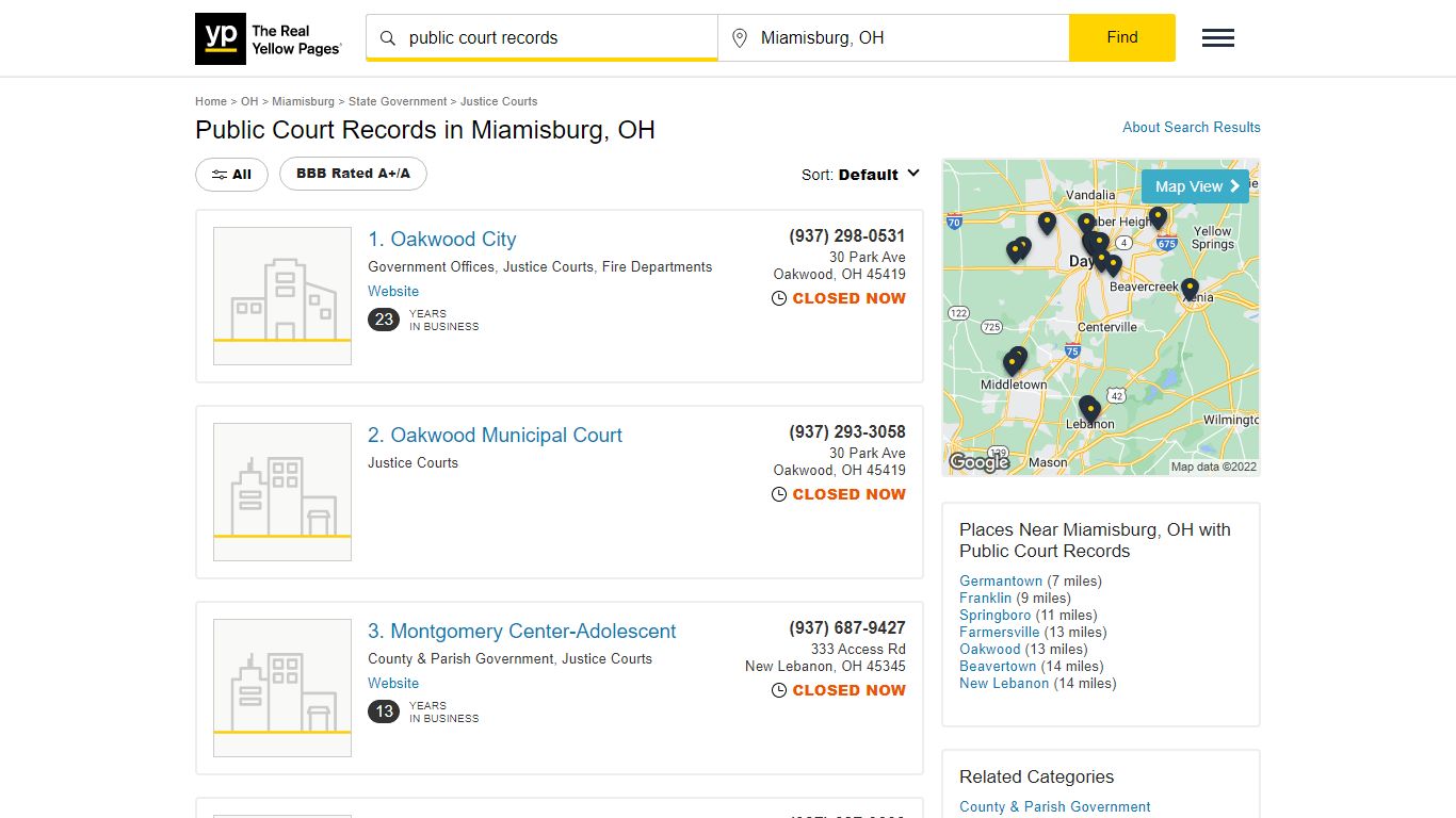 Public Court Records in Miamisburg, OH - yellowpages.com
